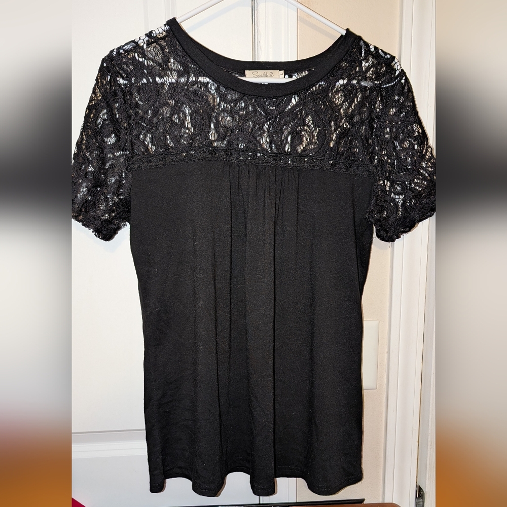 Elegant Black Lace Top
